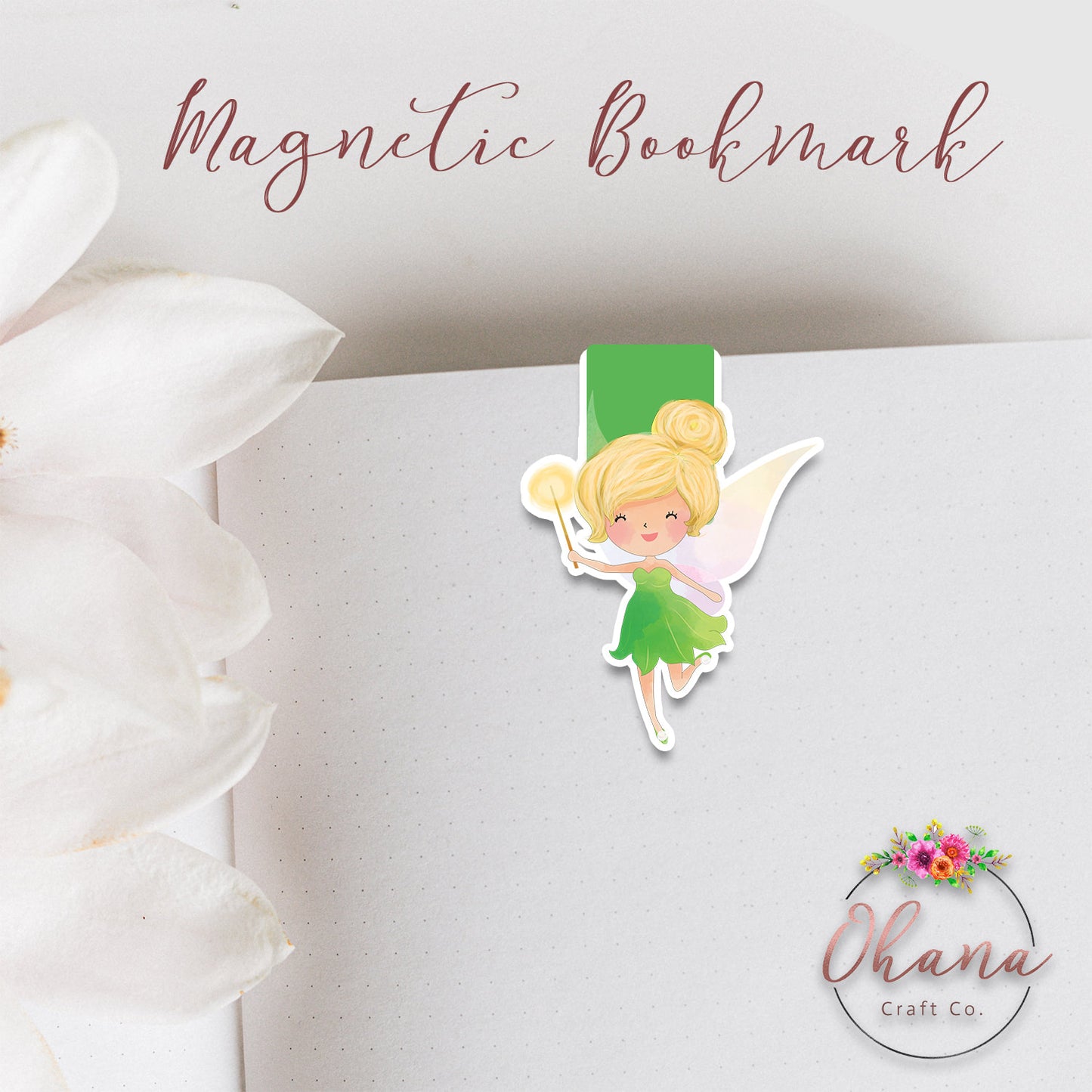 Tinkerbell Neverland Inspired Magnetic Bookmark
