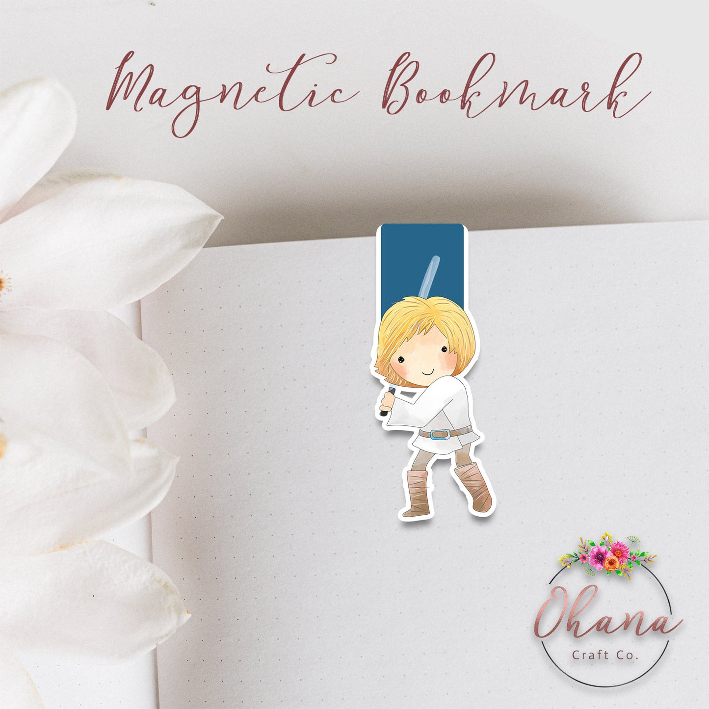 Luke Skywalker Star Wars Inspired Magnetic Bookmark