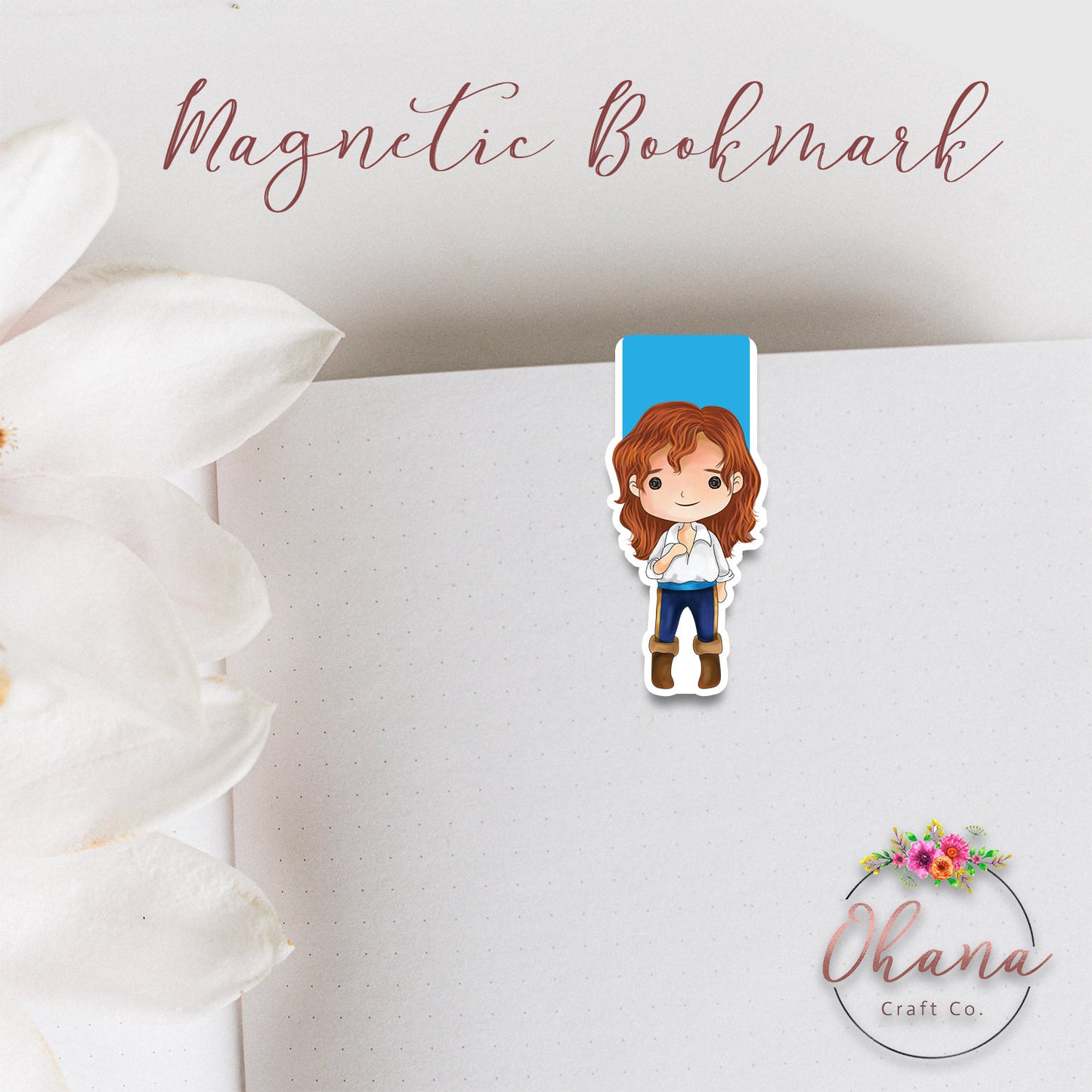 Prince Adam Inspired Beauty & Beast Magnetic Bookmark