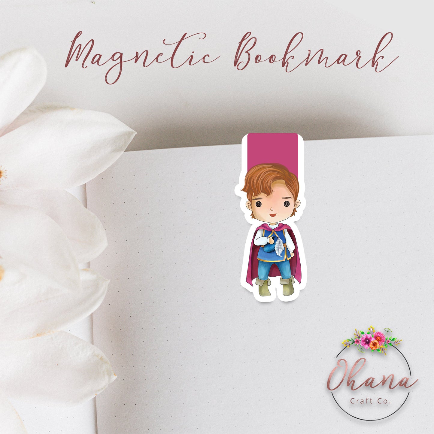 Prince Florian Inspired Magnetic Bookmark | Snow White