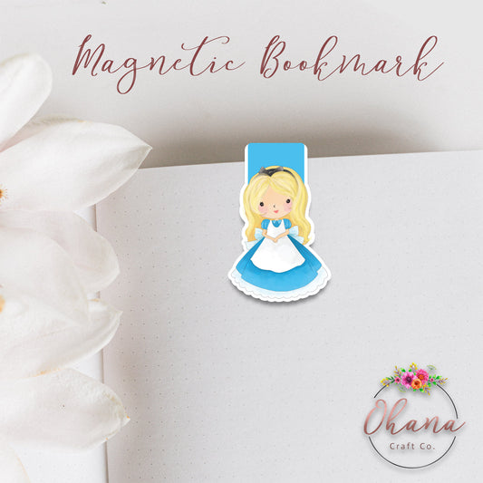 Alice Wonderland Inspired Magnetic Bookmark