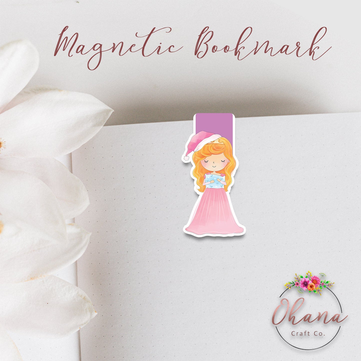 Aurora Sleeping Beauty Inspired Magnetic Bookmark