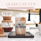 Wild Flowers Glass Can Cup