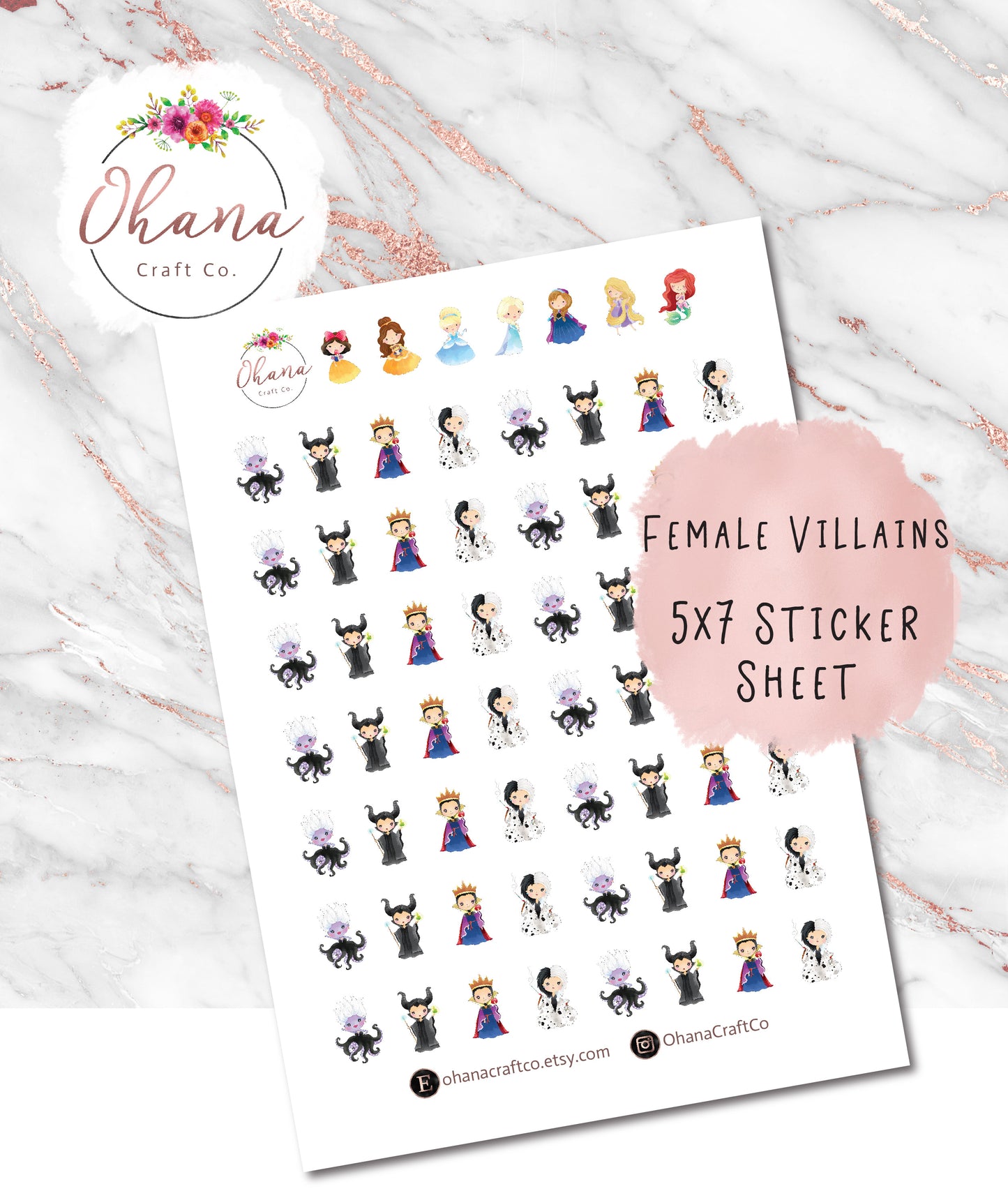 Female Villains Planner Stickers ~ Magically Inspired  | Life Planner | EC | Erin Condren | Evil | Hobo | Pocket | Personal | Ring | Disc |