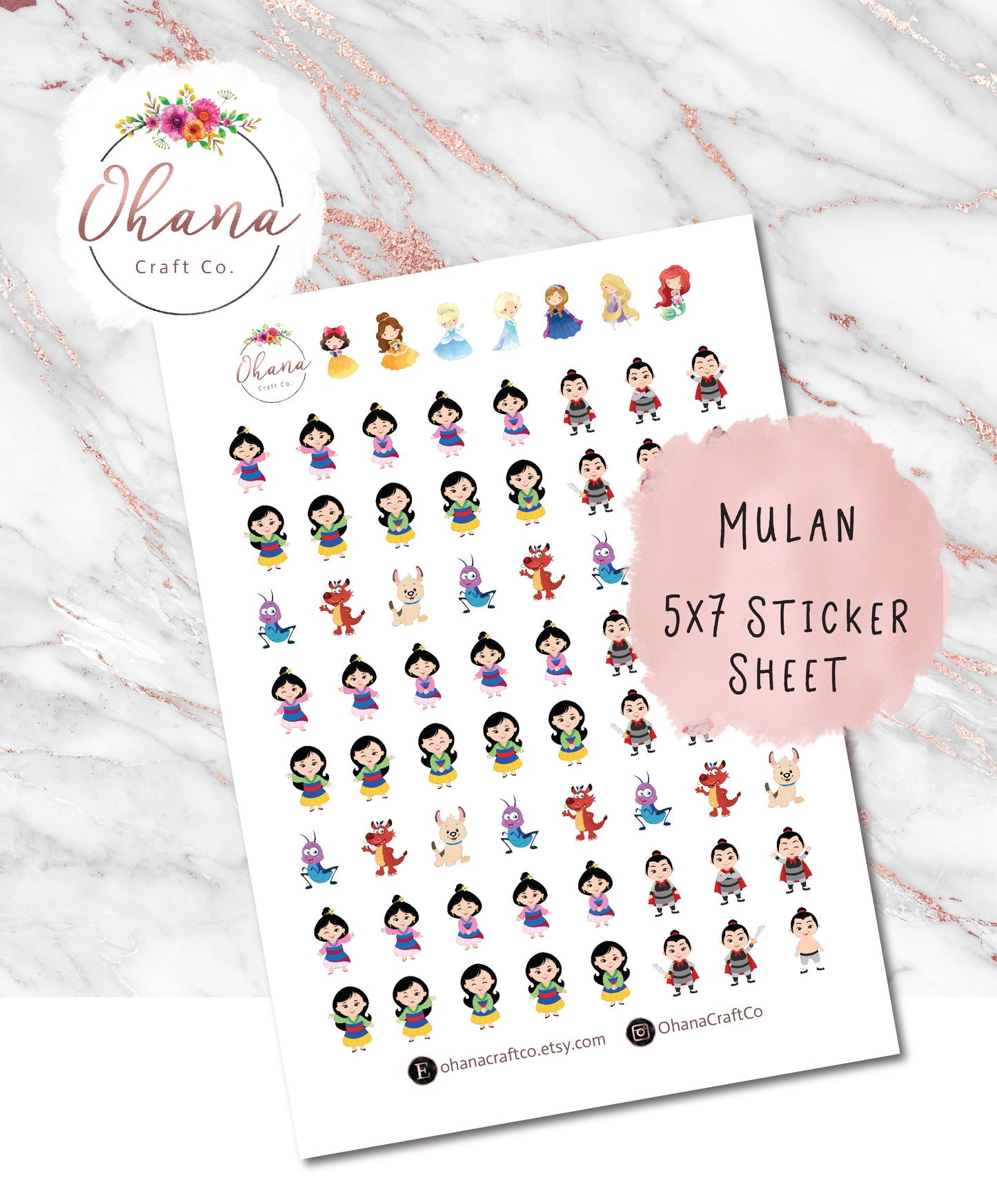 Mulan Planner Stickers ~ Magically Inspired | Life Planner | EC | Erin Condren | Happy | Disc | Ring | Pocket | Personal | Hobo | Journal |