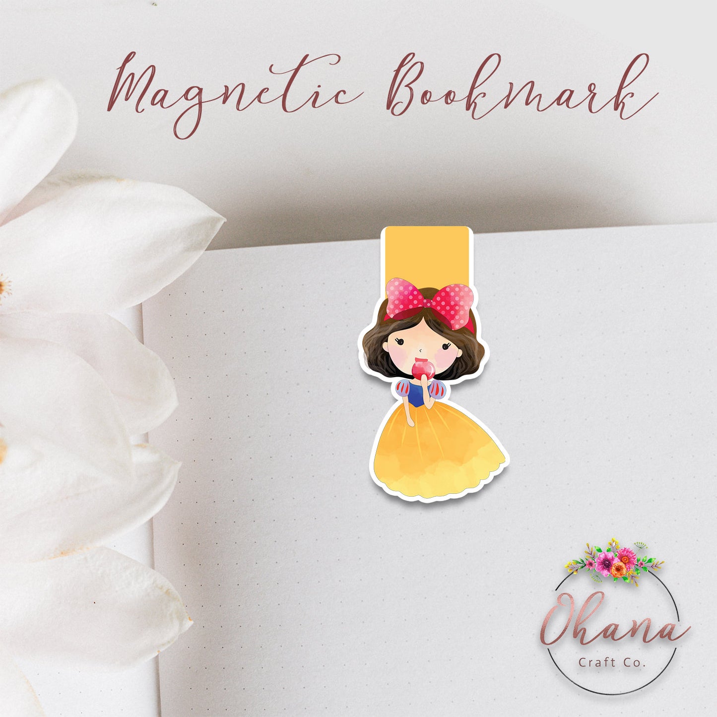 Snow White Inspired Magnetic Bookmark