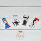 Rainbow Leopard Cross Glitter Magnetic Bookmark